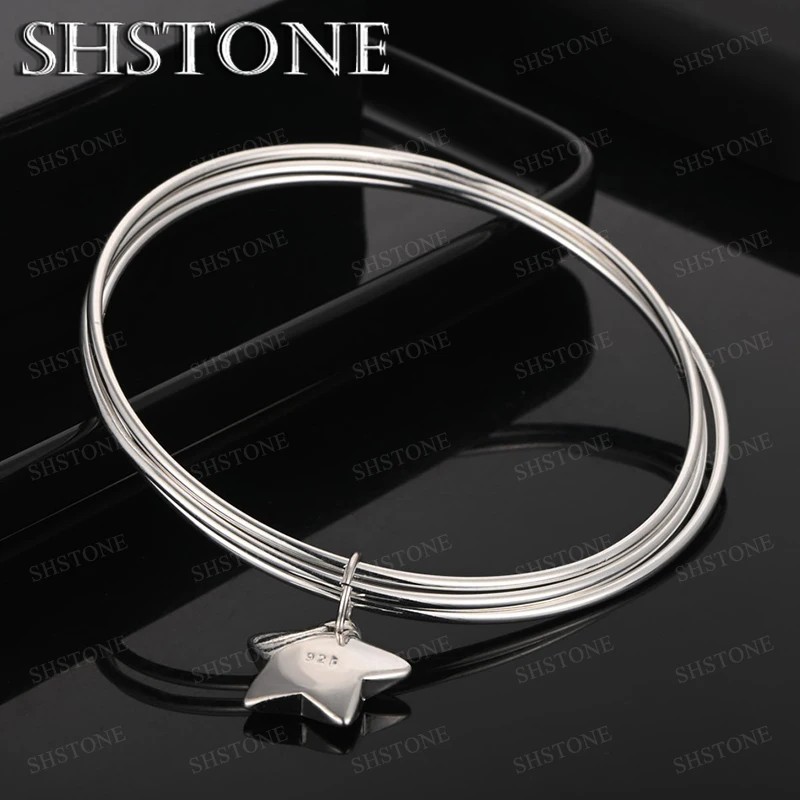 925 Sterling Silver Star Bangle Bracelets For Women Man Fashion Charm Delicate Engagement Wedding Party Jewelry Gift Accessories
925 Sterling Silver Star Bangle Bracelets For Women Man Fashion Charm Delicate Engagement Wedding Party Jewelry Gift Accessories