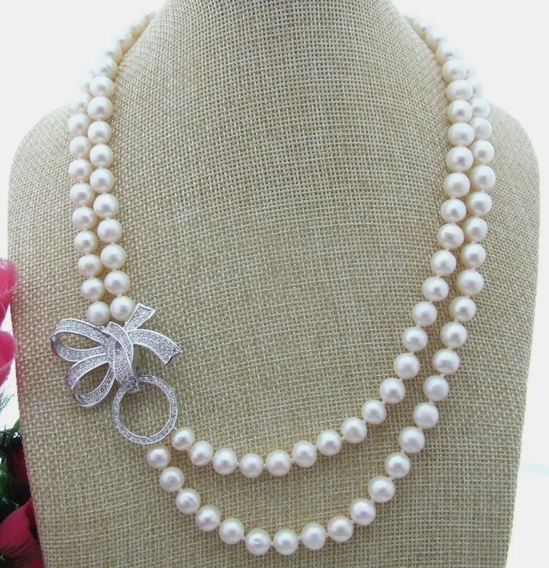 18 ''19'Inch Opera Length 8-9mm Akoya White Pearl Women's Necklace 925 Silver Clasp
18 ''19'Inch Opera Length 8-9mm Akoya White Pearl Women's Necklace 925 Silver Clasp