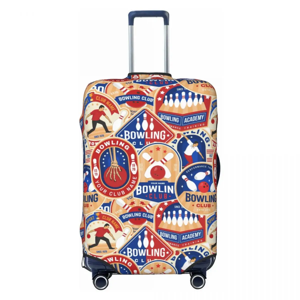 Custom Retro American Skeleton Bowling Badge Sport Luggage Cover Protector Travel Suitcase Protective Cover for 18-32 Inch
Custom Retro American Skeleton Bowling Badge Sport Luggage Cover Protector Travel Suitcase Protective Cover for 18-32 Inch