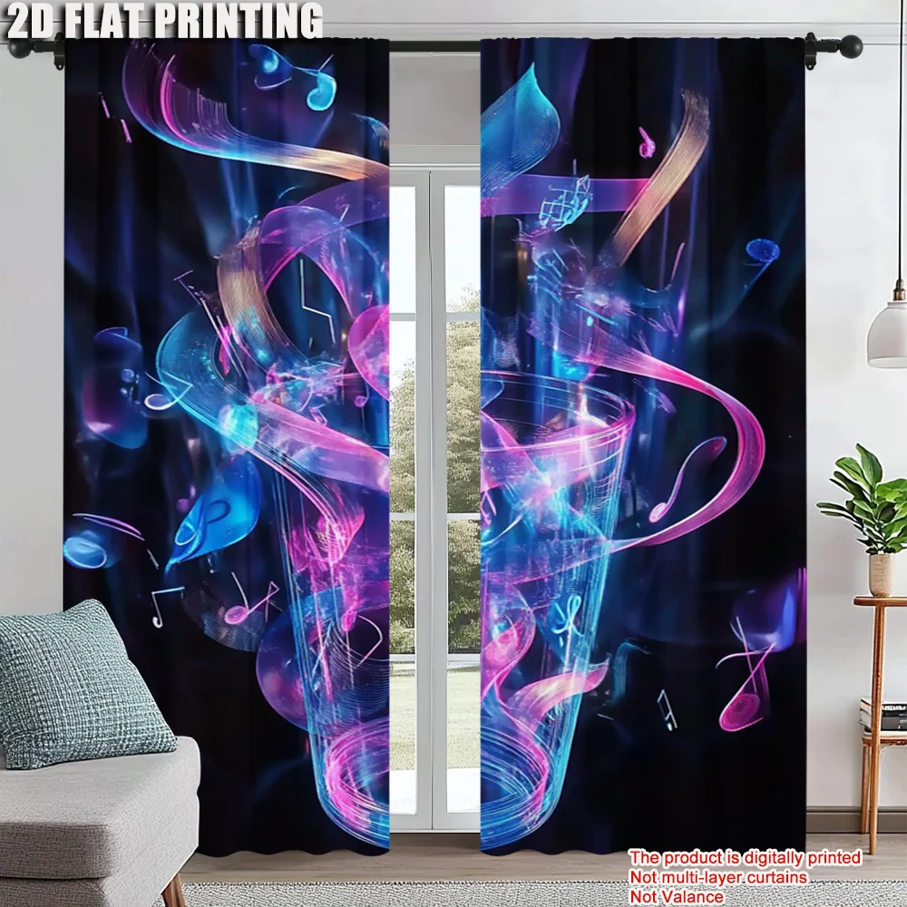 2pc, Window Curtains Contemporary Fashion Music Notes Machine Washable Polyester,Without Electricity Festive Wall Decor Applies
2pc, Window Curtains Contemporary Fashion Music Notes Machine Washable Polyester,Without Electricity Festive Wall Decor Applies