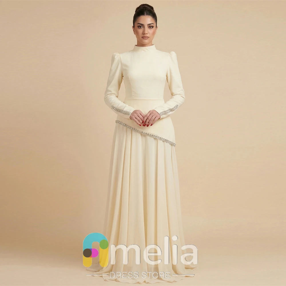 Amelia A-Line Evening Dress with Diamond long Sleeves Prom Dressees For Women Wedding Party Formal Gowns Arabia
Amelia A-Line Evening Dress with Diamond long Sleeves Prom Dressees For Women Wedding Party Formal Gowns Arabia