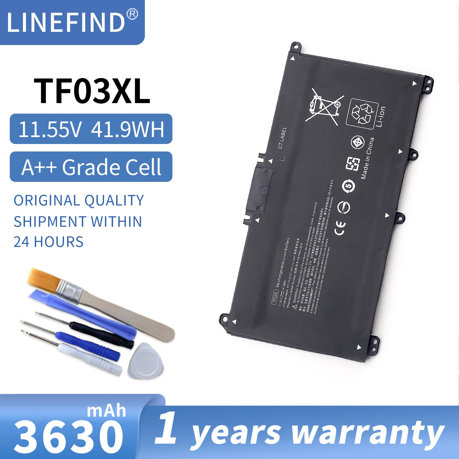 TF03XL TF03 Battery For HP Pavilion 15-CC 14-bf033TX 14-bf108TX 14-bf008TU HSTNN-UB7J TPN-Q188 TPN-Q189 TPN-Q190 Q191
TF03XL TF03 Battery For HP Pavilion 15-CC 14-bf033TX 14-bf108TX 14-bf008TU HSTNN-UB7J TPN-Q188 TPN-Q189 TPN-Q190 Q191