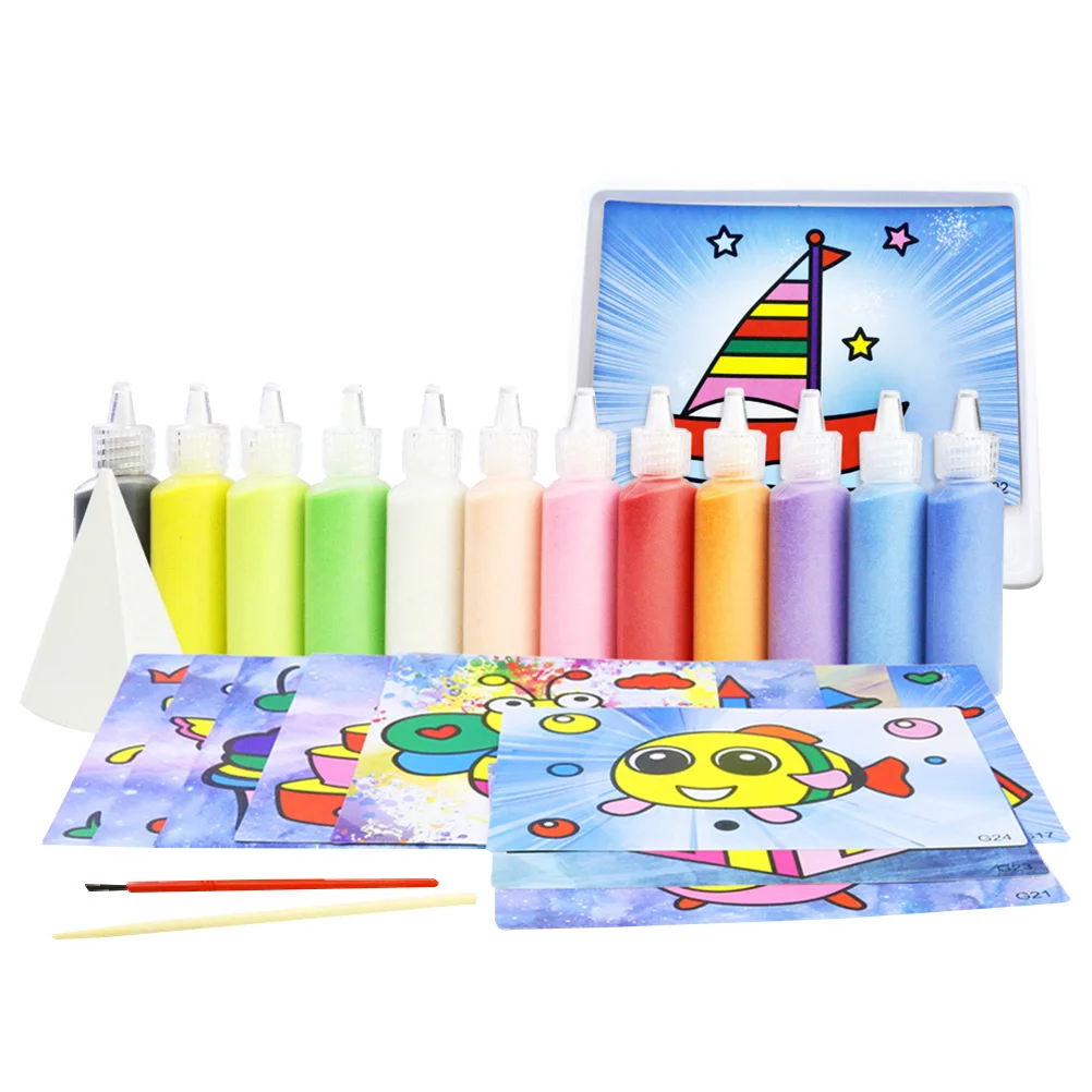 Children's Colored Sand Painting Educational DIY Handmade Sand Painting Set Sand Kits Educational Toy Gift(Girl Pattern 12
Children's Colored Sand Painting Educational DIY Handmade Sand Painting Set Sand Kits Educational Toy Gift(Girl Pattern 12