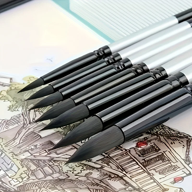 7-piece Hair Watercolor Brush Set - Professional artistic quality, suitable for beginners and gouache painters
7-piece Hair Watercolor Brush Set - Professional artistic quality, suitable for beginners and gouache painters