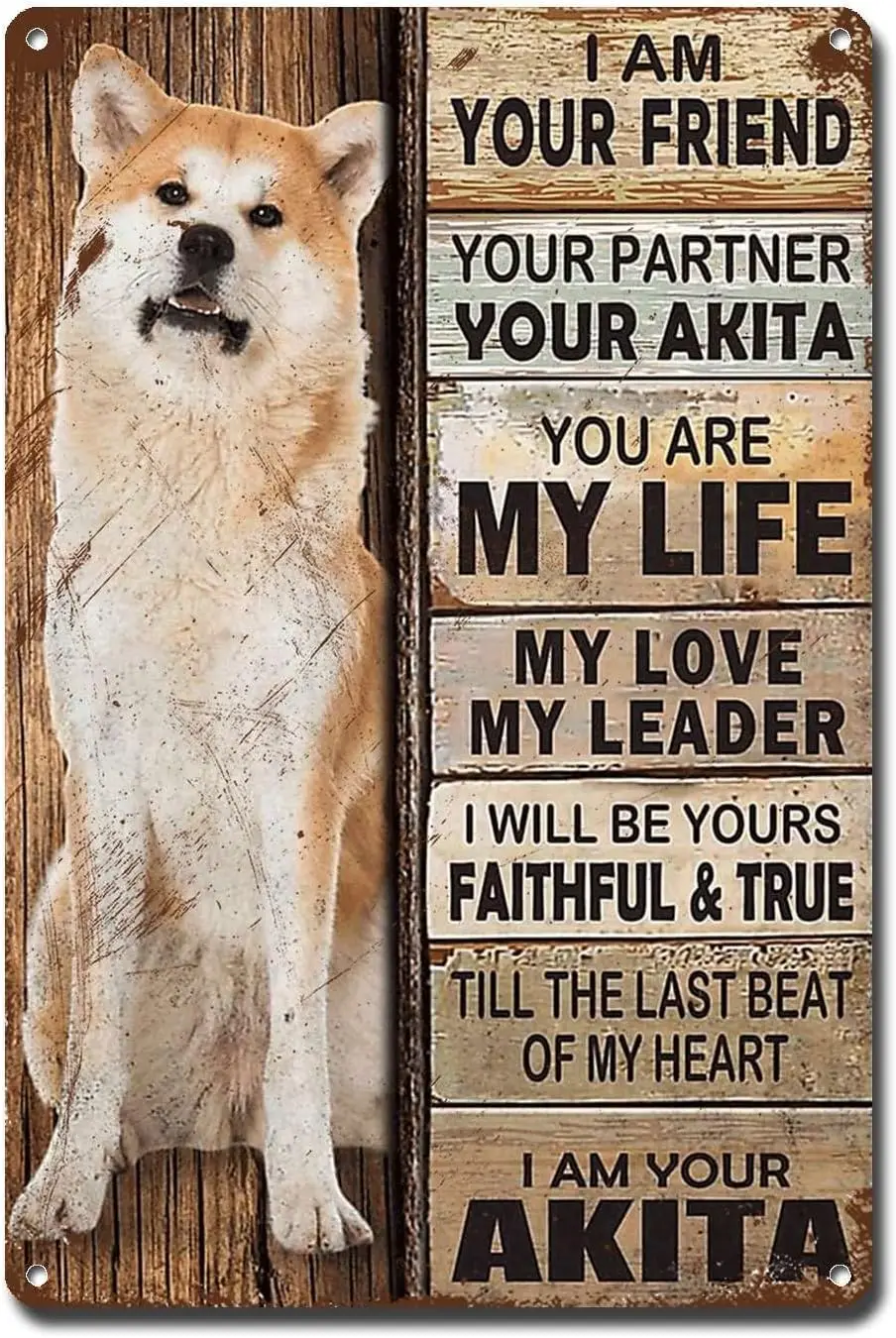 Metal Sign Tin Vintage Wall Art I Am Your Friend Gift for Akita Lovers Prints Funny Bathroom Decor Gar
Metal Sign Tin Vintage Wall Art I Am Your Friend Gift for Akita Lovers Prints Funny Bathroom Decor Gar