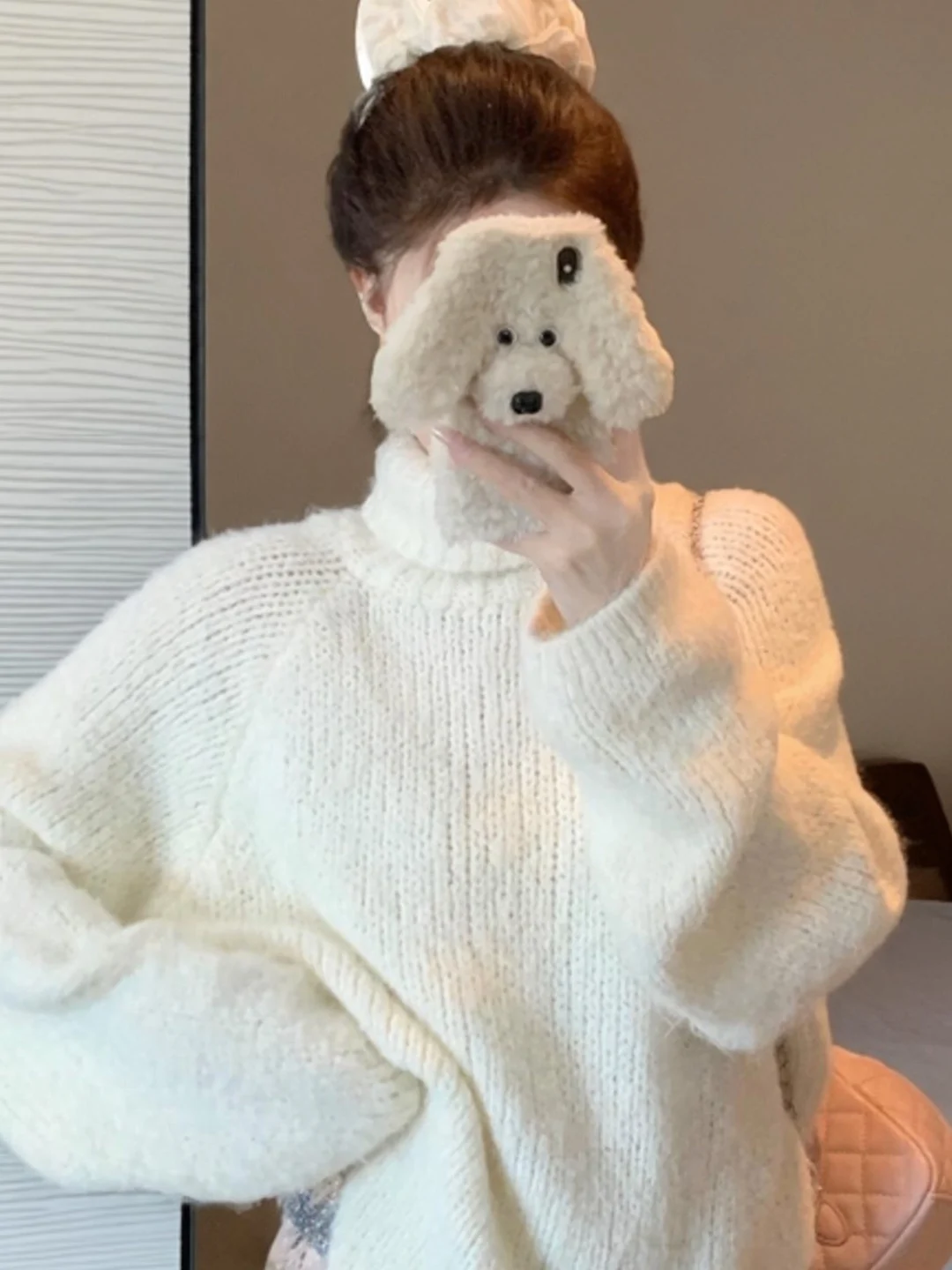 Ladies Soft Cozy High Collar Long Sleeve Knitted Sweater Loose Fashionable Autumn Winter New Style Versatile Top
Ladies Soft Cozy High Collar Long Sleeve Knitted Sweater Loose Fashionable Autumn Winter New Style Versatile Top
