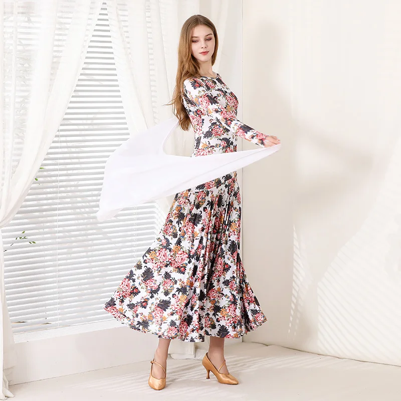 Waltz Competition Dancing Skirt Women Design Printing Tango Ballroom Dance Dress Lady Advanced Standard Ballroom Dance Dresses
Waltz Competition Dancing Skirt Women Design Printing Tango Ballroom Dance Dress Lady Advanced Standard Ballroom Dance Dresses