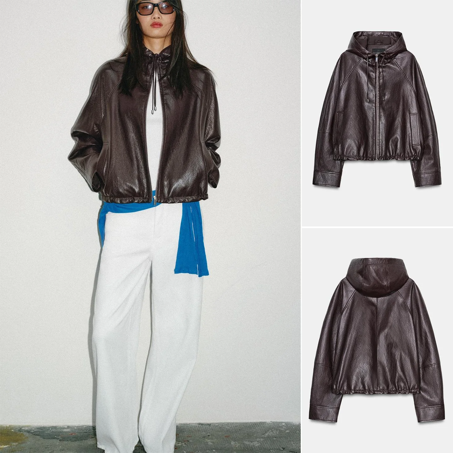 Spring Summer New Arrival Women's Simple Zipper Long Sleeve Faux Leather Effect Hooded Jacket Outerwear Polyester Fiber
Spring Summer New Arrival Women's Simple Zipper Long Sleeve Faux Leather Effect Hooded Jacket Outerwear Polyester Fiber