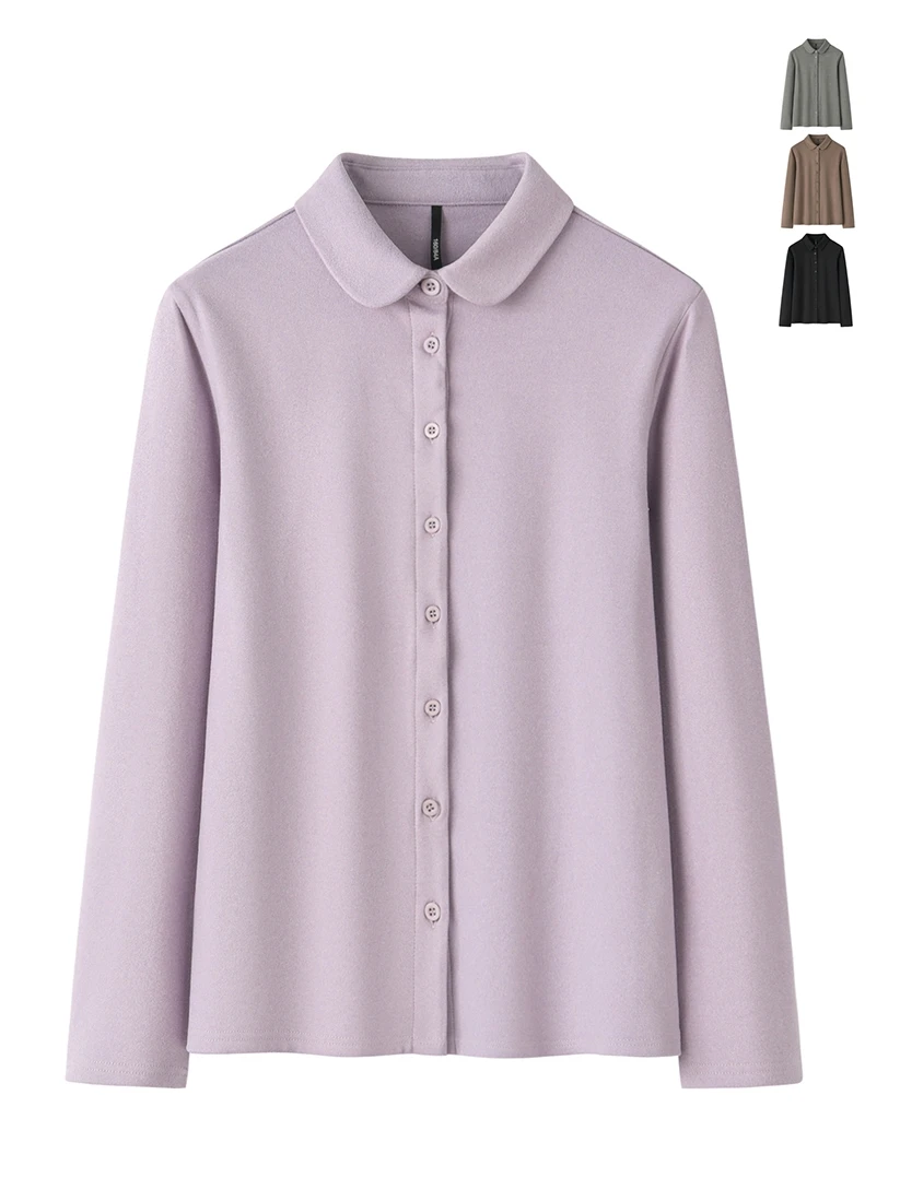Thiened Double-Sided Floing German Velvet irt Women's Autumn Winter Commute Office Inner Wear Outer Wear Warm Long Sve
Thiened Double-Sided Floing German Velvet irt Women's Autumn Winter Commute Office Inner Wear Outer Wear Warm Long Sve