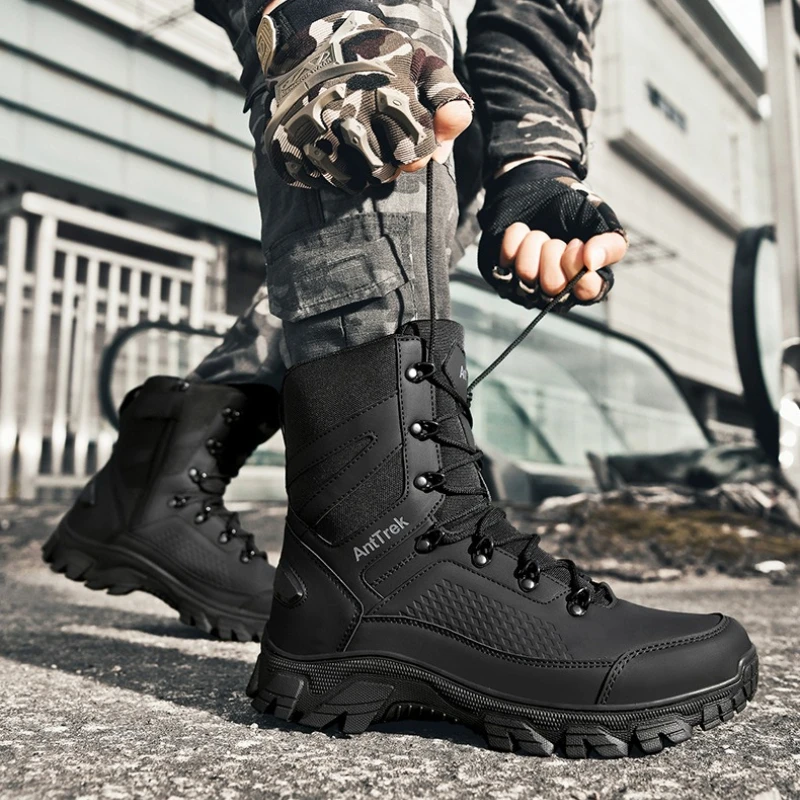 Мужские высокие кеды на плоском каблуке, большие дышащие, износостойкие, высококачественные, противоскользящие, профессиональные походные ботинки с круглым носком
Мужские высокие кеды на плоском каблуке, большие дышащие, износостойкие, высококачественные, противоскользящие, профессиональные походные ботинки с круглым носком