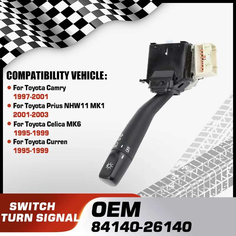 Переключатель указателей поворота для Toyota Camry, Toyota Prius XW10 NHW11 MK1, Toyota Celica T200 MK6, Toyota Curren 84140-26140
Переключатель указателей поворота для Toyota Camry, Toyota Prius XW10 NHW11 MK1, Toyota Celica T200 MK6, Toyota Curren 84140-26140