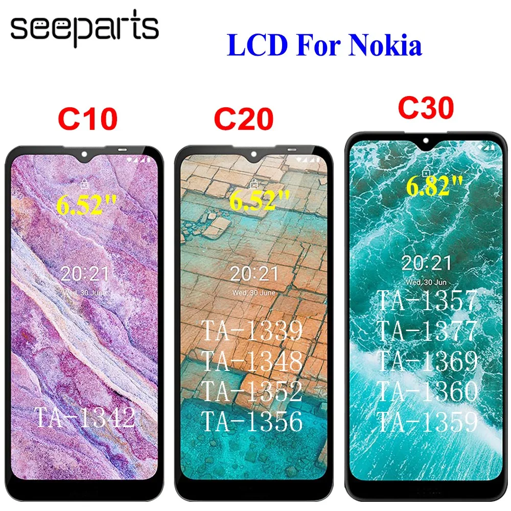 ЖК-дисплей с сенсорным экраном и дигитайзером в сборе для Nokia C10 TA-1342, ЖК-дисплей TA-1339 для Nokia C30, ЖК-экран TA-1357
ЖК-дисплей с сенсорным экраном и дигитайзером в сборе для Nokia C10 TA-1342, ЖК-дисплей TA-1339 для Nokia C30, ЖК-экран TA-1357