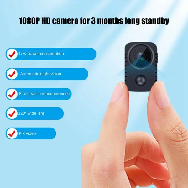 New Mini Camera Wireless HD 1080P Security Pocket Night Vision Motion Dection Small Camcorder For Cars Standby PIR Video Record
New Mini Camera Wireless HD 1080P Security Pocket Night Vision Motion Dection Small Camcorder For Cars Standby PIR Video Record