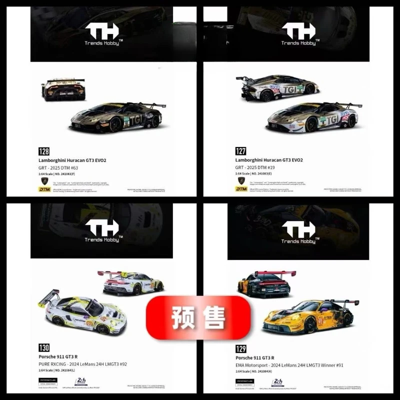 Trends Hobby 1:64 Lamborghini Porsche GT3 Le Mans 2024DTM2025 Racing Alloy Model
Trends Hobby 1:64 Lamborghini Porsche GT3 Le Mans 2024DTM2025 Racing Alloy Model