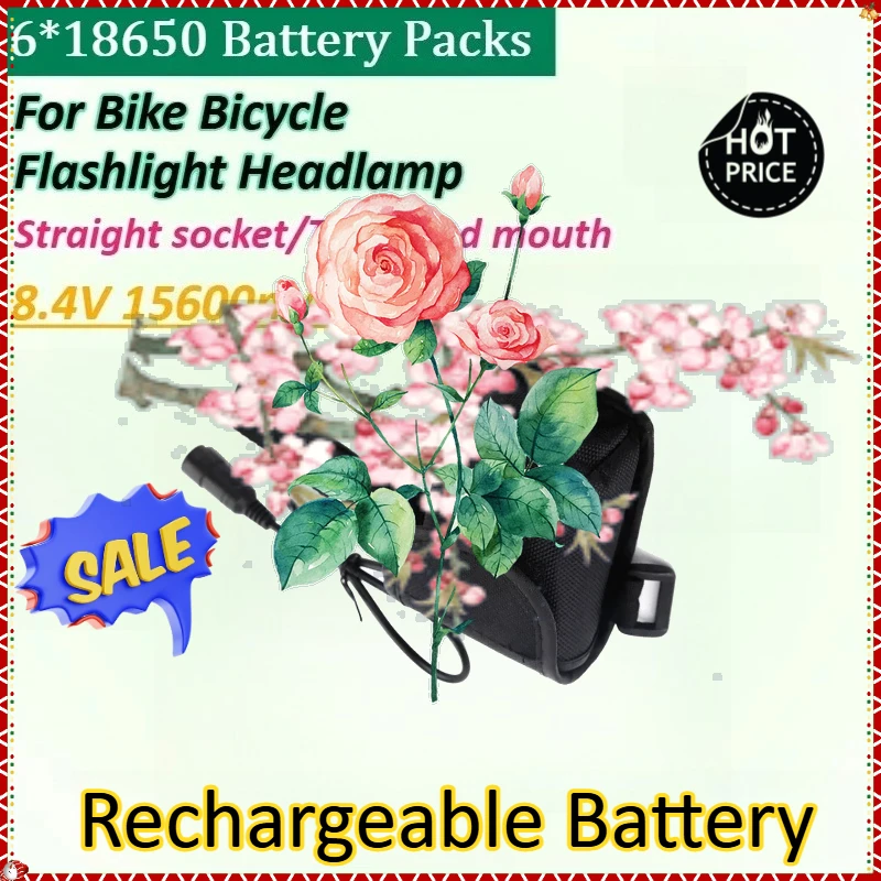 New 8.4V 15600mAh 18650 Battery Pack Bike Light Battery 6*18650 Lithium Ion for Bike Bicycle Flashlight Headlamp Accessories 
New 8.4V 15600mAh 18650 Battery Pack Bike Light Battery 6*18650 Lithium Ion for Bike Bicycle Flashlight Headlamp Accessories
