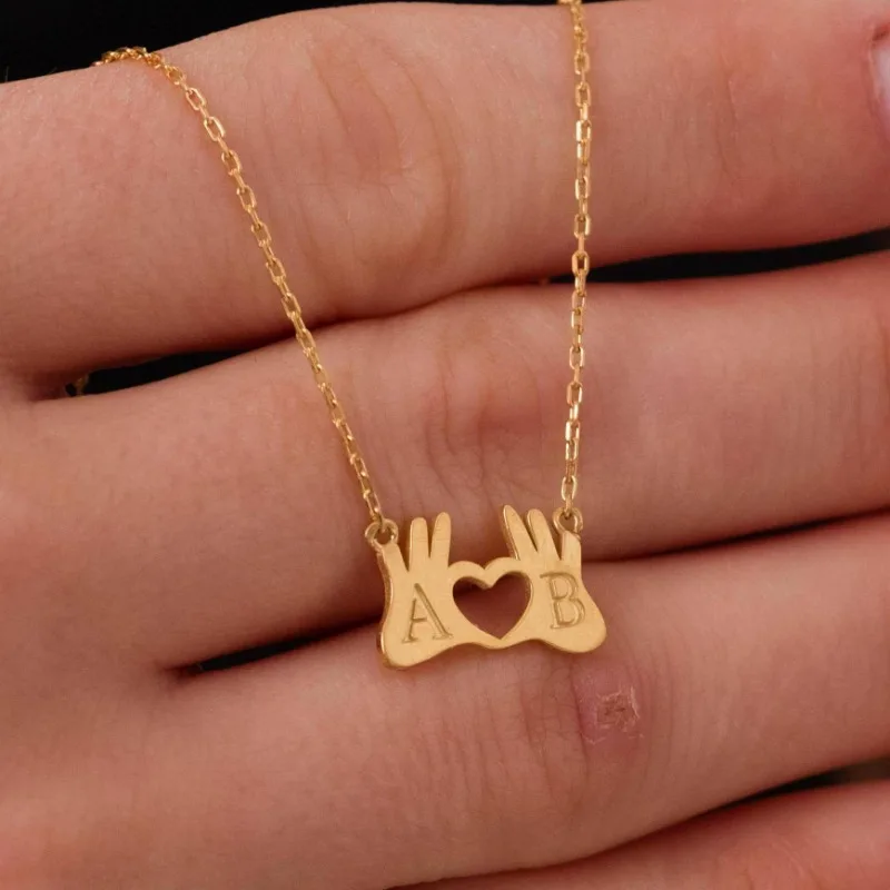 Custom 2 Letter Initial Necklace Gold Clavicle Chain Stainless Steel Couple Jewelry I Love You Personalized Gift Dropshipping
Custom 2 Letter Initial Necklace Gold Clavicle Chain Stainless Steel Couple Jewelry I Love You Personalized Gift Dropshipping