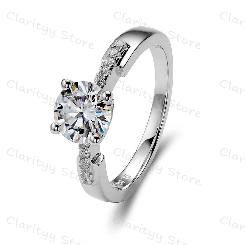 Classical Four-Prong Narrow Edge S925 Sliver Diamond Ring Moissanite Stone For Memorial Day Present White
Classical Four-Prong Narrow Edge S925 Sliver Diamond Ring Moissanite Stone For Memorial Day Present White