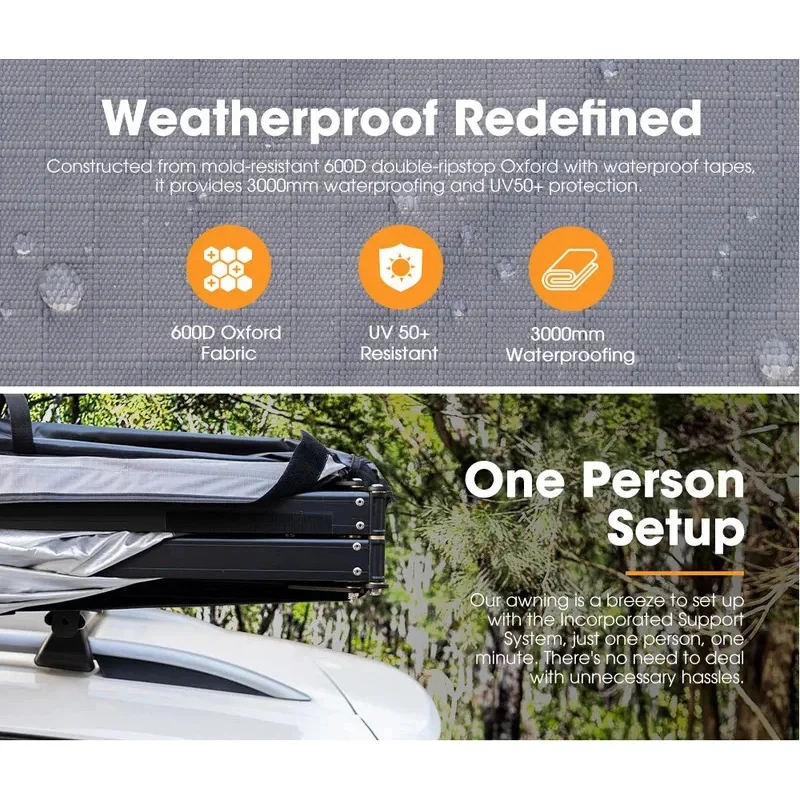 Factory Hot Sale 0 Degree Car Side Campervan 4Wd Offroad Camping 4X4 Standing Outdoor Rv Caravan Awning
Factory Hot Sale 0 Degree Car Side Campervan 4Wd Offroad Camping 4X4 Standing Outdoor Rv Caravan Awning