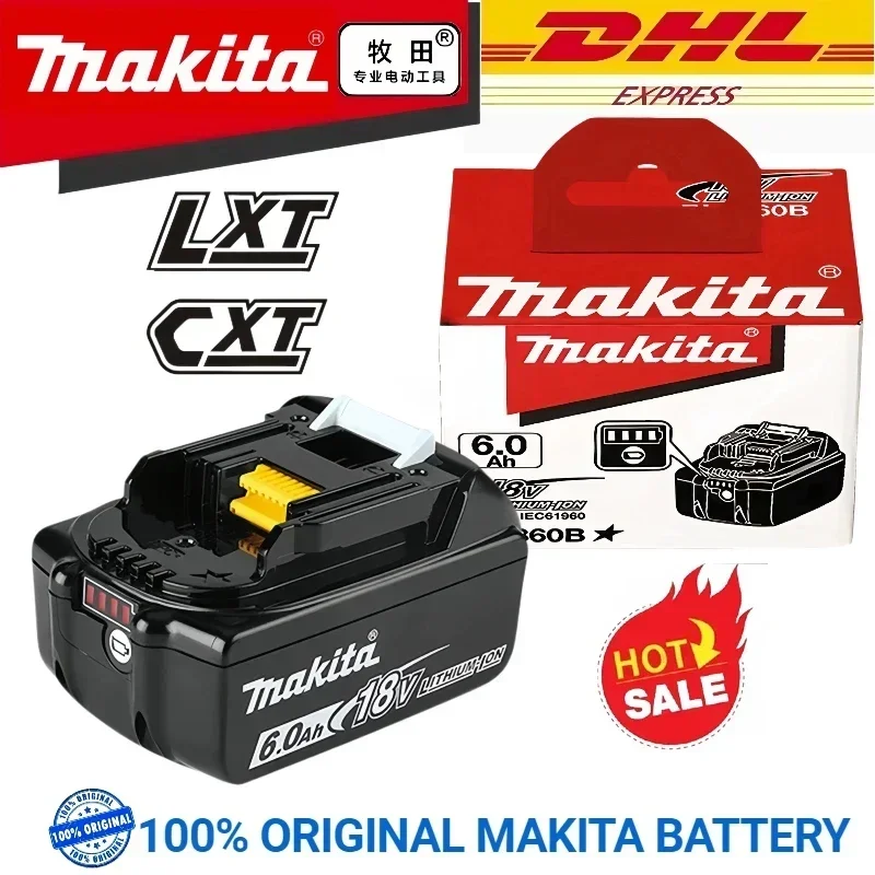 100% Original 18V Makita Battery 6.0Ah Gift box packaging, for Makita 18v power tool BL1860B BL1850B Replacement Lithium Battery
100% Original 18V Makita Battery 6.0Ah Gift box packaging, for Makita 18v power tool BL1860B BL1850B Replacement Lithium Battery