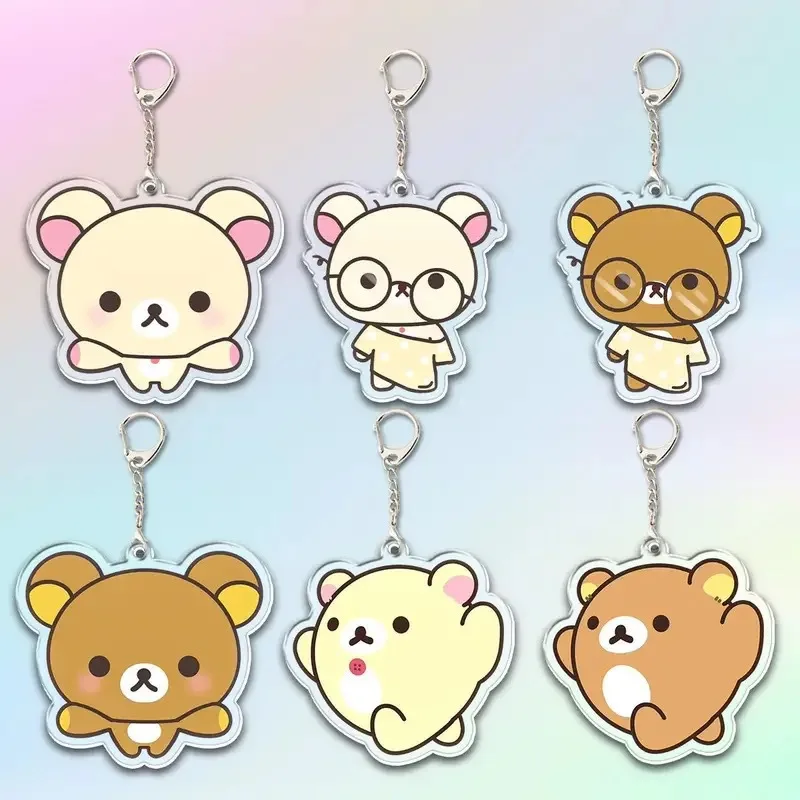 Kawaii Rilakkuma Acrylic Keychain Cute Lazybear Keyrings Cartoon Anime Student Backpack Pendant Relax Bear Accessories Gift 
Kawaii Rilakkuma Acrylic Keychain Cute Lazybear Keyrings Cartoon Anime Student Backpack Pendant Relax Bear Accessories Gift