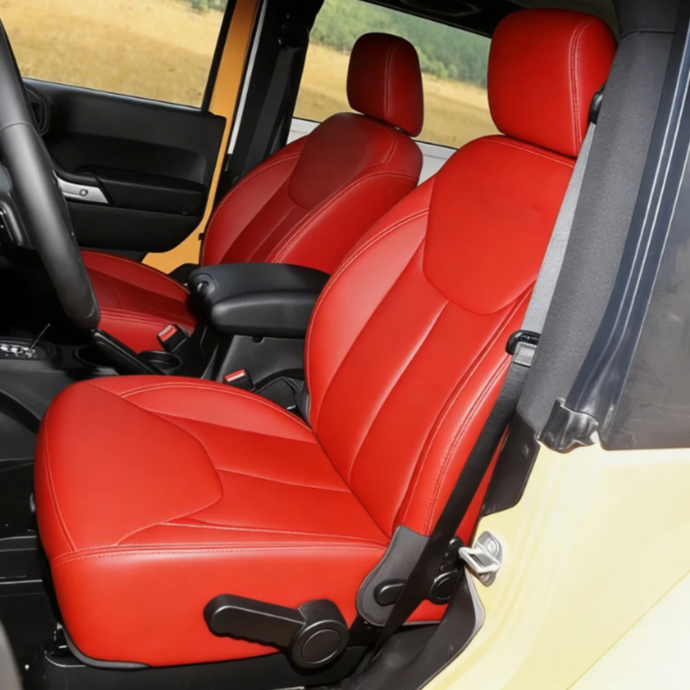 Custom Car Seat Cover Front Row 2 Seats For Jeep Wrangler 2/4 Door JK 2013 2014 2015 2016 2017 Car Seat Protective Seat Cushion
Custom Car Seat Cover Front Row 2 Seats For Jeep Wrangler 2/4 Door JK 2013 2014 2015 2016 2017 Car Seat Protective Seat Cushion