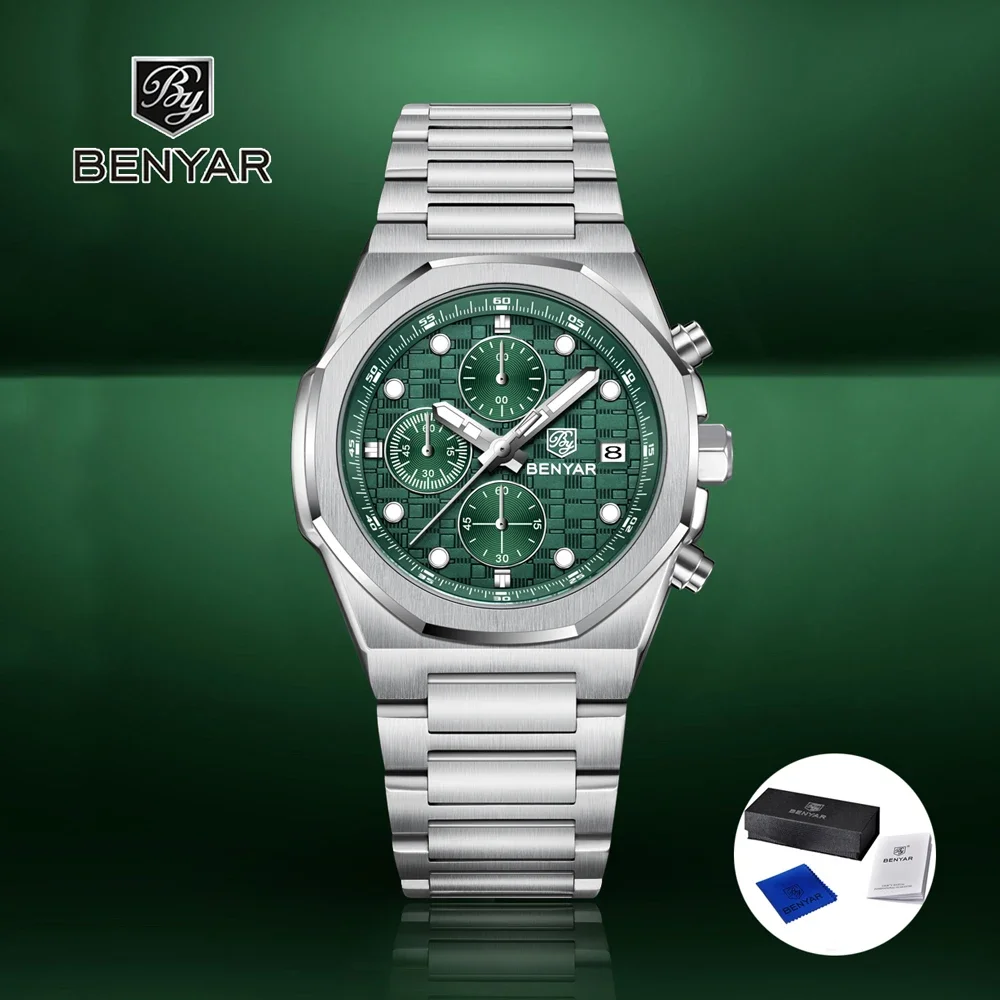 2026 New BENYAR Mens Watches Top Luxury Quartz Watch For Man Sports Chronograph Waterproof Luminous Stainless Steel Men Gift Bo
2026 New BENYAR Mens Watches Top Luxury Quartz Watch For Man Sports Chronograph Waterproof Luminous Stainless Steel Men Gift Bo