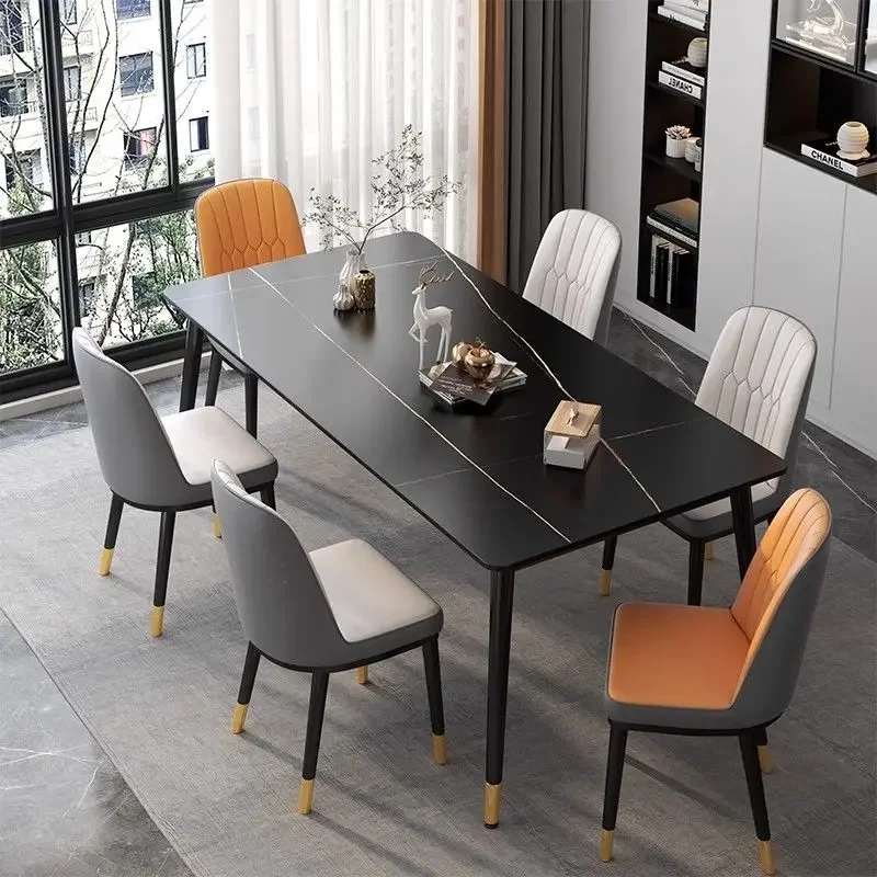 Metal Nordic Dining Table Kitchen Luxury Design Rectangular Table Set Living Room Modern Mesa De Comedor Restaurant Furniture
Metal Nordic Dining Table Kitchen Luxury Design Rectangular Table Set Living Room Modern Mesa De Comedor Restaurant Furniture