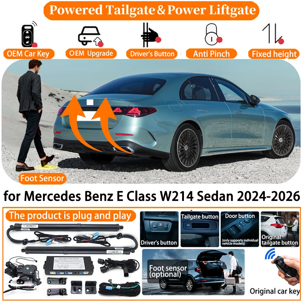 Car Powered Tailgate system for Mercedes Benz E Class W214 Sedan 2024 2025 2026 Auto Electric Power Tailgate Tail Gate Lift kit
Car Powered Tailgate system for Mercedes Benz E Class W214 Sedan 2024 2025 2026 Auto Electric Power Tailgate Tail Gate Lift kit