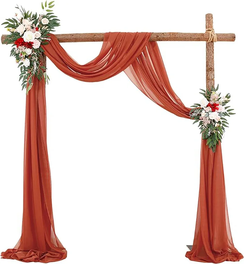 Wedding Arch Draping Fabric Terracotta Sheer Chiffon Rust Curtain Wedding Arch Drapes Ceremony Reception Backdrop Birthday Decor
Wedding Arch Draping Fabric Terracotta Sheer Chiffon Rust Curtain Wedding Arch Drapes Ceremony Reception Backdrop Birthday Decor