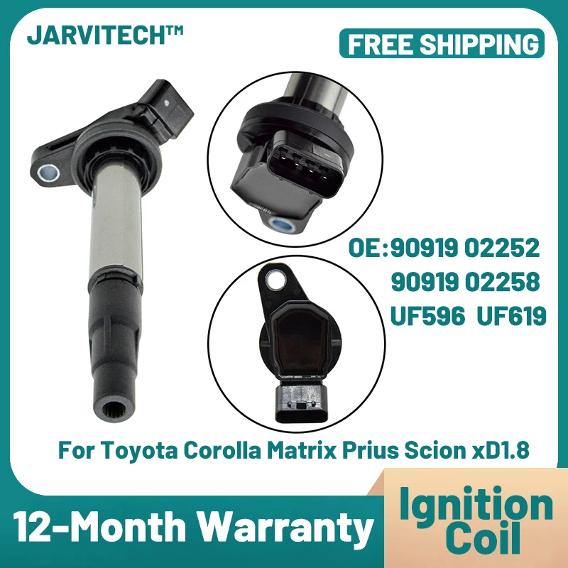 Ignition Coils 90919-02258 FOR TOYOTA LEXUS Scion xD C-HR Corolla Prius VIOS NX200 CT200h OEM UF596 90919-02252 90919-C2005
Ignition Coils 90919-02258 FOR TOYOTA LEXUS Scion xD C-HR Corolla Prius VIOS NX200 CT200h OEM UF596 90919-02252 90919-C2005