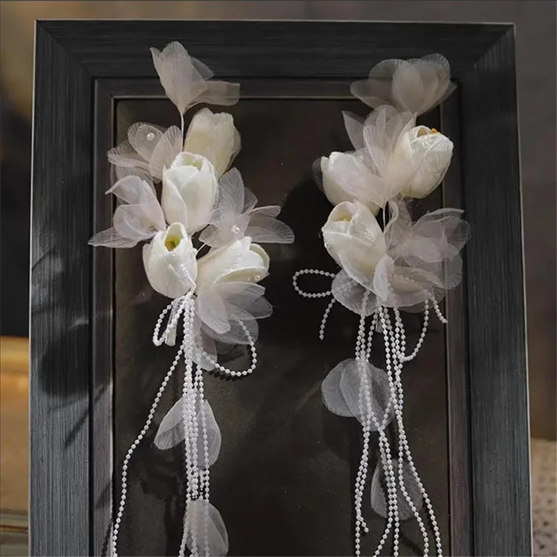 Tulip Flower Hairgrips Hair Clip Hairpins for Women Party Wedding Hair Accessories Bridal Hairwear Engagement Hairwear 2 PCS
Tulip Flower Hairgrips Hair Clip Hairpins for Women Party Wedding Hair Accessories Bridal Hairwear Engagement Hairwear 2 PCS