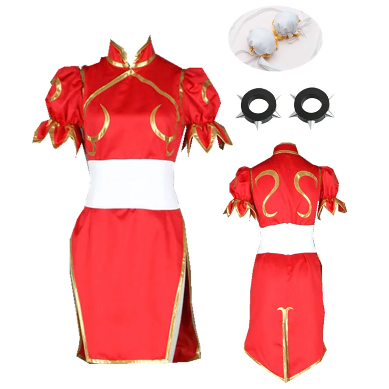 Anime Game Cosplay Chun-Li Costume Red Cheongsam Women's Costume Cosplay Halloween
Anime Game Cosplay Chun-Li Costume Red Cheongsam Women's Costume Cosplay Halloween