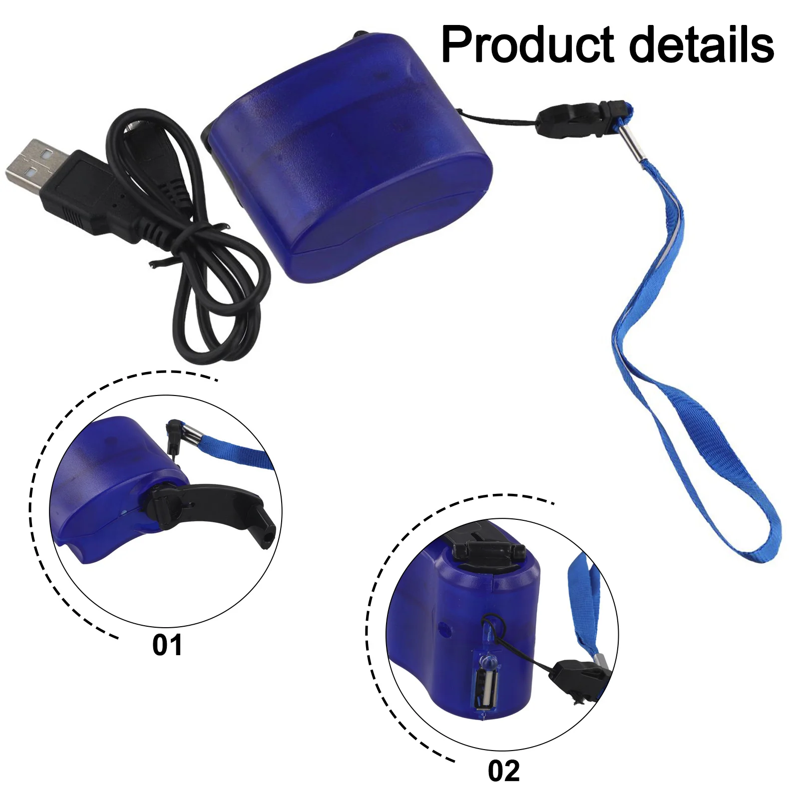 Output Voltage About 5.5V USB Hand Crank Charger Manual Power Generator For Phone Compact Design For Portability
Output Voltage About 5.5V USB Hand Crank Charger Manual Power Generator For Phone Compact Design For Portability
