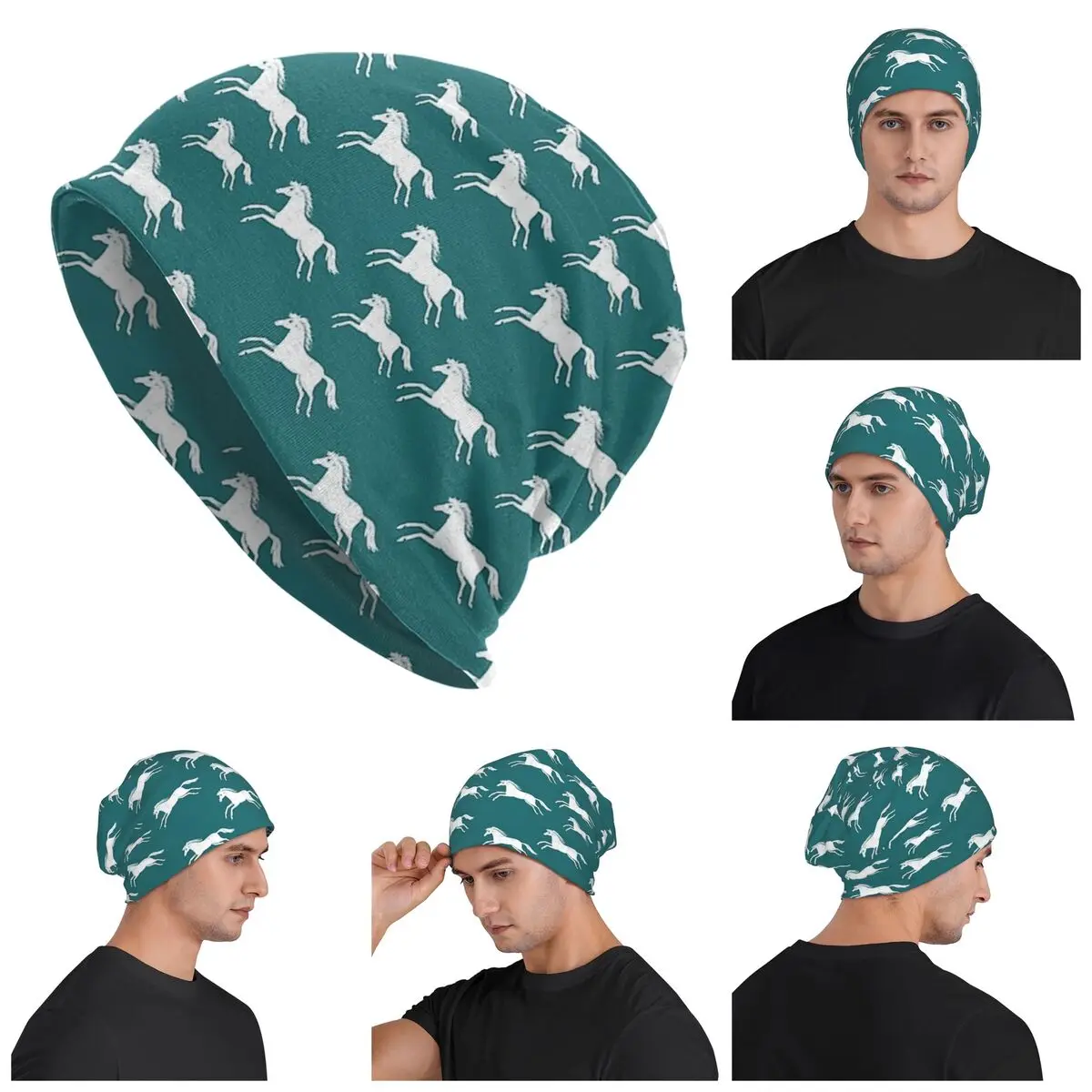 White Horses On Teal Warm Knitted Cap Fashion Bonnet Hat Autumn Winter Outdoor Beanies Hats for Unisex Adult
White Horses On Teal Warm Knitted Cap Fashion Bonnet Hat Autumn Winter Outdoor Beanies Hats for Unisex Adult