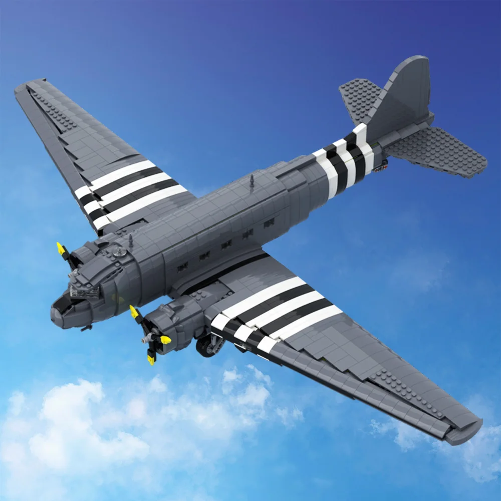 Gobricks MOC C-47 Transport Aircraft Building Blocks Model US C-47 Skytrain Dakota Military Transport Aircraft Bricks Toys Gifts
Gobricks MOC C-47 Transport Aircraft Building Blocks Model US C-47 Skytrain Dakota Military Transport Aircraft Bricks Toys Gifts