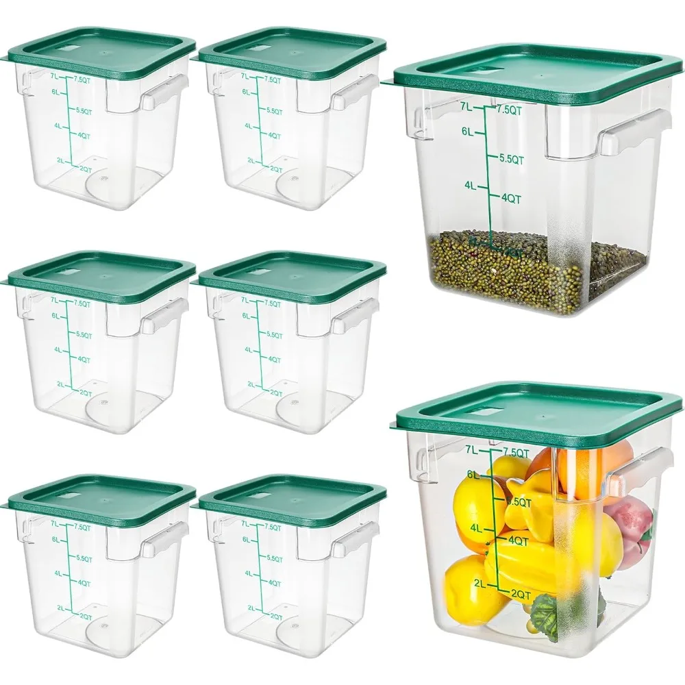 Commercial Grade 8 Pack 8 Qt Polycarbonate Food Storage Containers with Lids and Handles for Kitchen Restaurant Use
Commercial Grade 8 Pack 8 Qt Polycarbonate Food Storage Containers with Lids and Handles for Kitchen Restaurant Use
