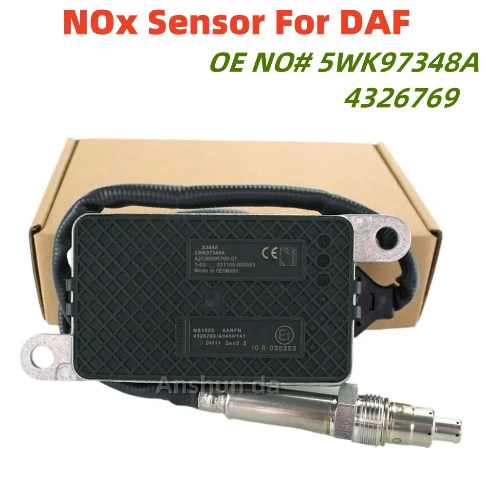 4326769 5WK97348A 2006243 2139930 1928760 1953530 Nox Sensor Nitrogen Oxide Nox Sensor For DAF For Cummins CF XF F7 Truck 24V
4326769 5WK97348A 2006243 2139930 1928760 1953530 Nox Sensor Nitrogen Oxide Nox Sensor For DAF For Cummins CF XF F7 Truck 24V