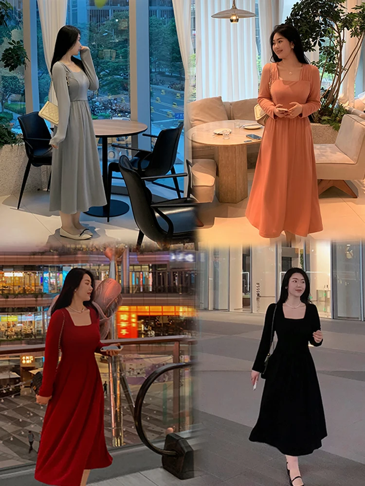 Elegant plus Size Women's Fashion Dress Autumn Winter Slimming Four Colors White Enhancing A-Line Skirt Cotton Blend Long Sleeve
Elegant plus Size Women's Fashion Dress Autumn Winter Slimming Four Colors White Enhancing A-Line Skirt Cotton Blend Long Sleeve
