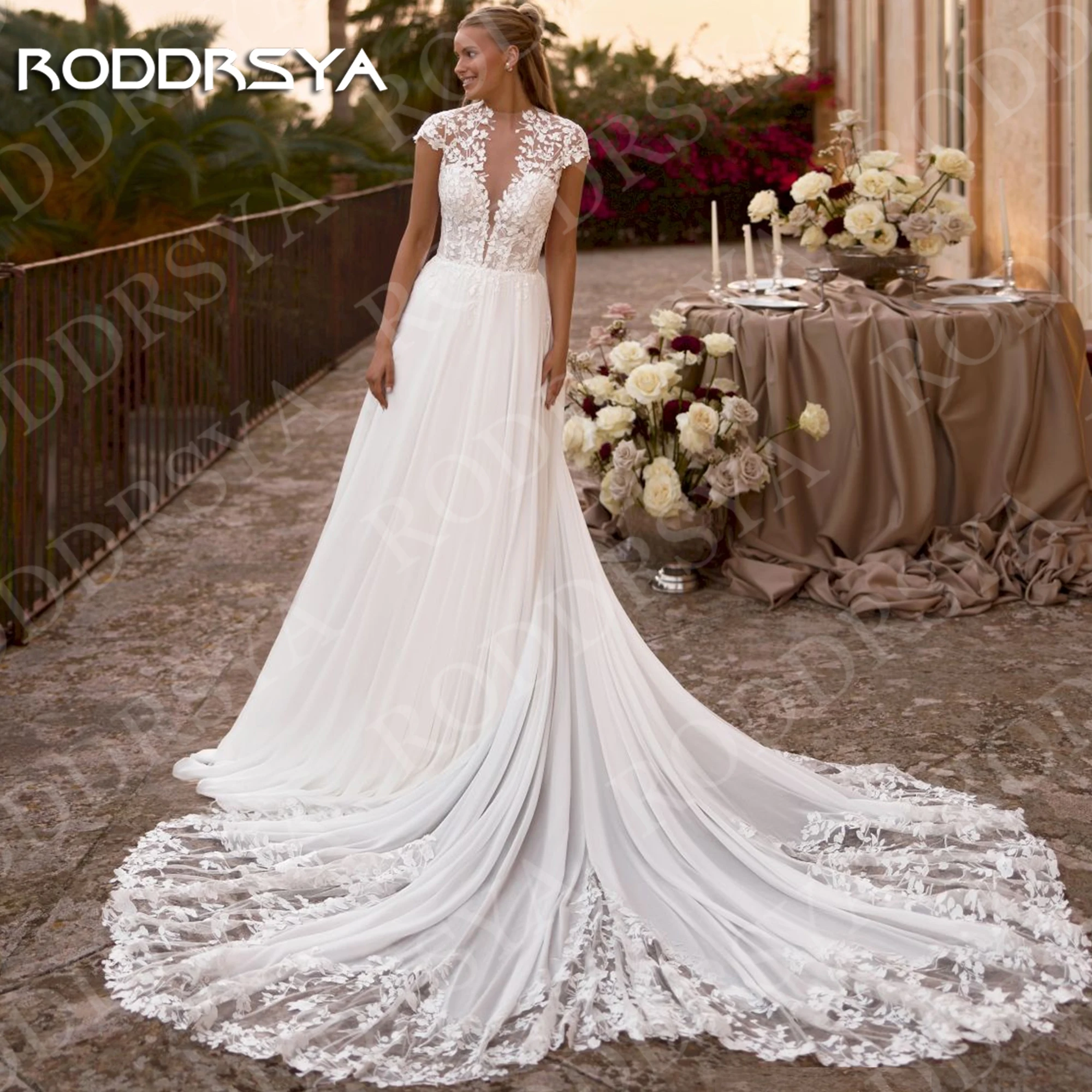RODDRSYA Bohemian Wedding Dress Chiffon Woman 2026 Illusion O-Neck Lace Appliques Short Sleeves A Line Bridal Dresses Customized
RODDRSYA Bohemian Wedding Dress Chiffon Woman 2026 Illusion O-Neck Lace Appliques Short Sleeves A Line Bridal Dresses Customized