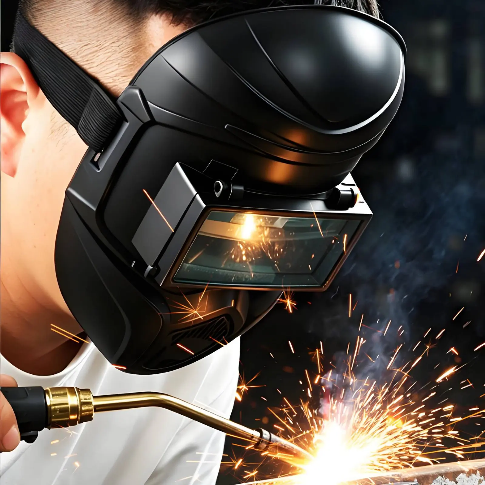 Automatic Darkening Metal-Joining Visor Flip-Cover Full Face Metal-Joining Mask Full Face Safeguarding Mask Vented Safety Gear
Automatic Darkening Metal-Joining Visor Flip-Cover Full Face Metal-Joining Mask Full Face Safeguarding Mask Vented Safety Gear