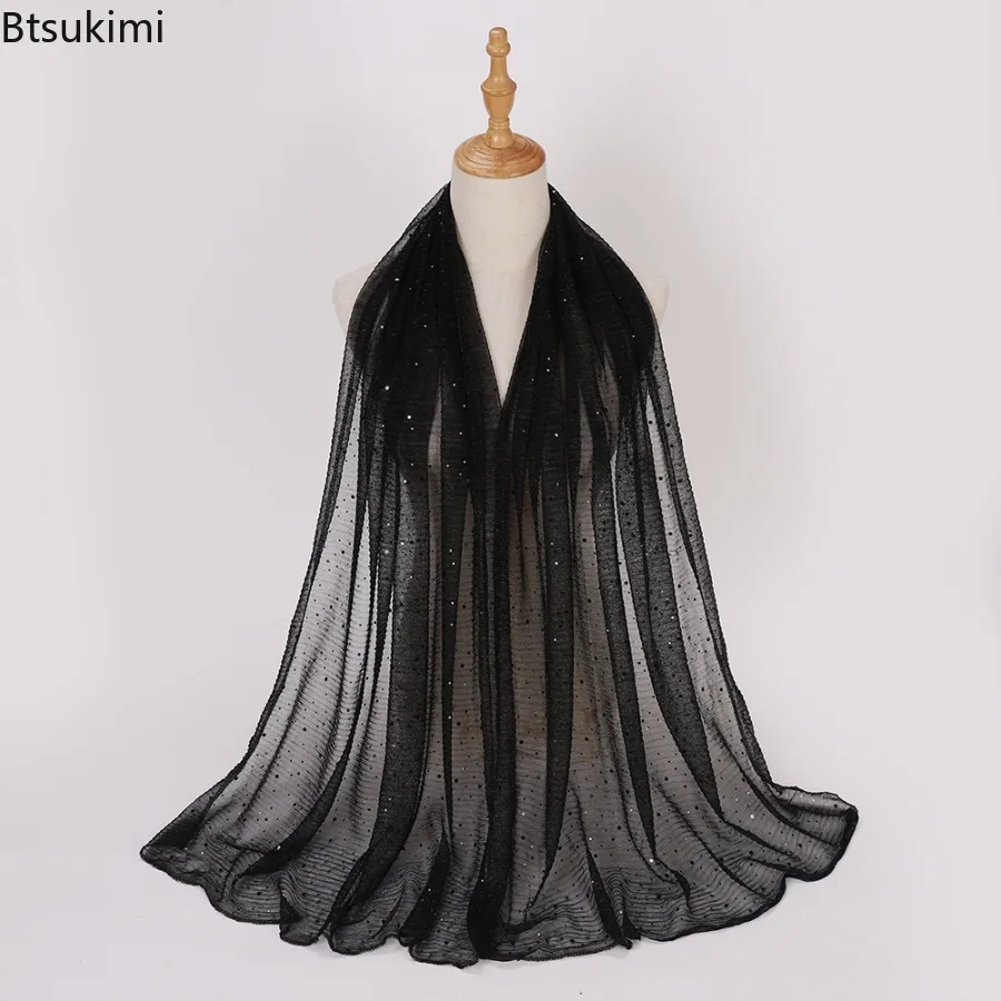 Мусульманский шифоновый шарф-хиджаб, женский модный блестящий длинный однотонный платок с блестками, повязка на голову для женщин, солнцезащитная вуаль, трикотаж, хиджабы
Мусульманский шифоновый шарф-хиджаб, женский модный блестящий длинный однотонный платок с блестками, повязка на голову для женщин, солнцезащитная вуаль, трикотаж, хиджабы