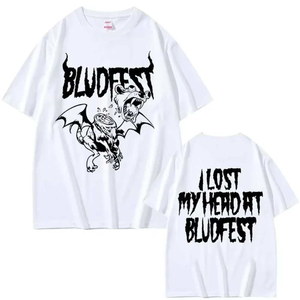 2025 Male singer Yungblud Bludfest pattern printed 100% pure cotton short-sleeved T-shirt, fashionable rock casual street top
2025 Male singer Yungblud Bludfest pattern printed 100% pure cotton short-sleeved T-shirt, fashionable rock casual street top