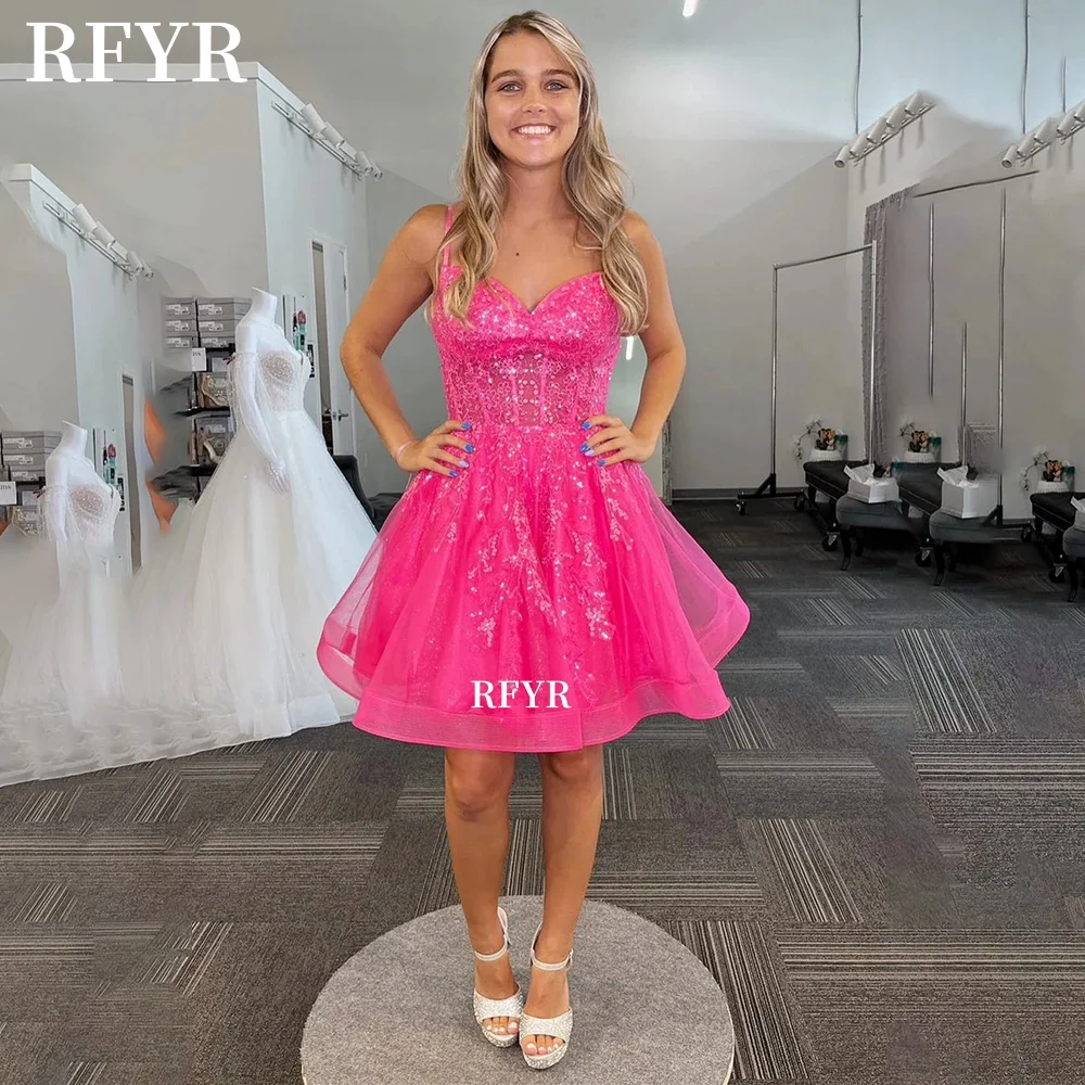 RFYR Mini Prom Dress A Line Party Dress Lace Applique Princess Ball Dress Mini Homecoming Dress Celebrity Gala Dress Customized
RFYR Mini Prom Dress A Line Party Dress Lace Applique Princess Ball Dress Mini Homecoming Dress Celebrity Gala Dress Customized