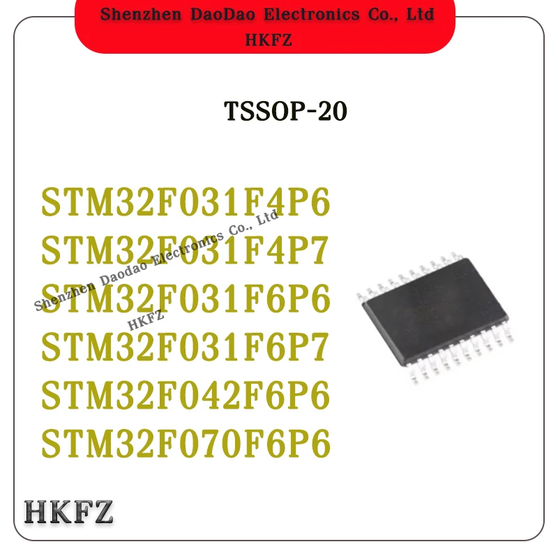 Quality Brand New STM32F031F4P6 STM32F031F4P7 STM32F031F6P6 STM32F031F6P7 STM32F042F6P6 STM32F070F6P6 IC MCU Chip TSSOP-20
Quality Brand New STM32F031F4P6 STM32F031F4P7 STM32F031F6P6 STM32F031F6P7 STM32F042F6P6 STM32F070F6P6 IC MCU Chip TSSOP-20