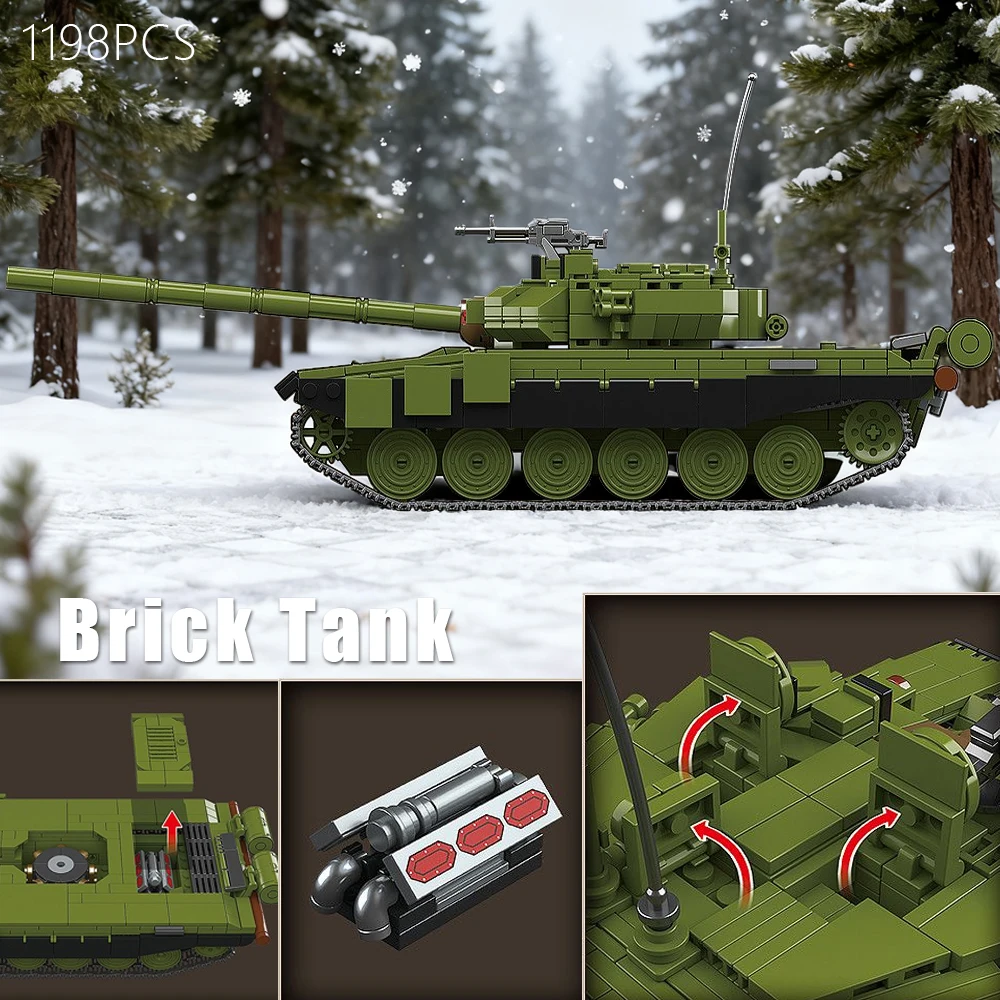 1200PCS TANK BRICK MODEL, DESKTOP PERSONAL HOBBY DISPLAY MODEL, HOLIDAY GIFT
1200PCS TANK BRICK MODEL, DESKTOP PERSONAL HOBBY DISPLAY MODEL, HOLIDAY GIFT