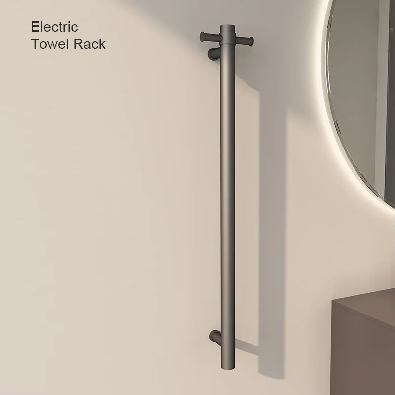 Electric Heating Towel Rack with Stainless Steel Vertical Rod, Timer-Controlled Constant Temperature, Hooked Bath Towel Holder
Electric Heating Towel Rack with Stainless Steel Vertical Rod, Timer-Controlled Constant Temperature, Hooked Bath Towel Holder