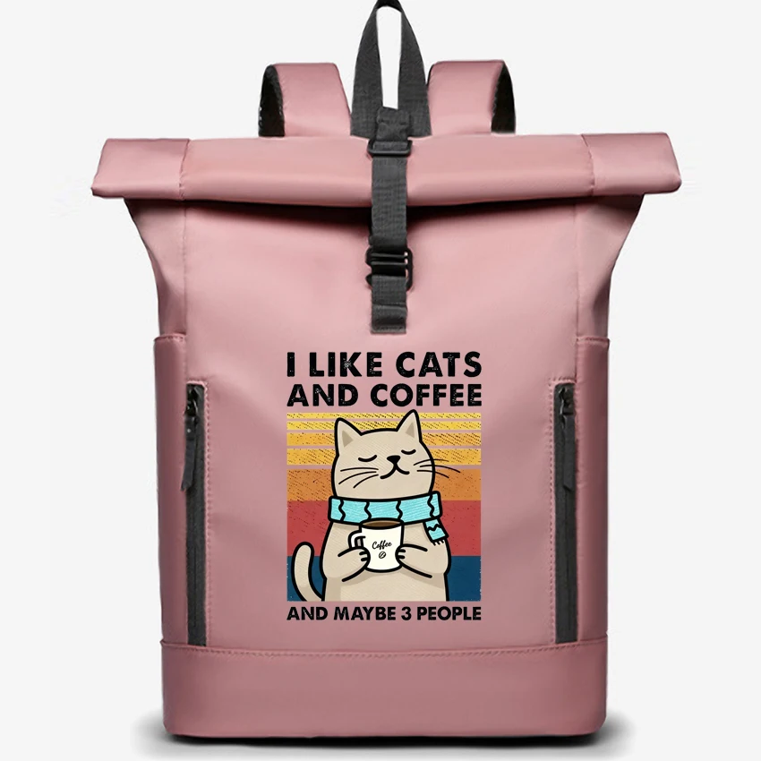 Men's backpack I Like Cats And Coffee Street Printed Waterproof Roll Top Backpack Women Travel Large Capacity Laptop Bag Couple
Men's backpack I Like Cats And Coffee Street Printed Waterproof Roll Top Backpack Women Travel Large Capacity Laptop Bag Couple