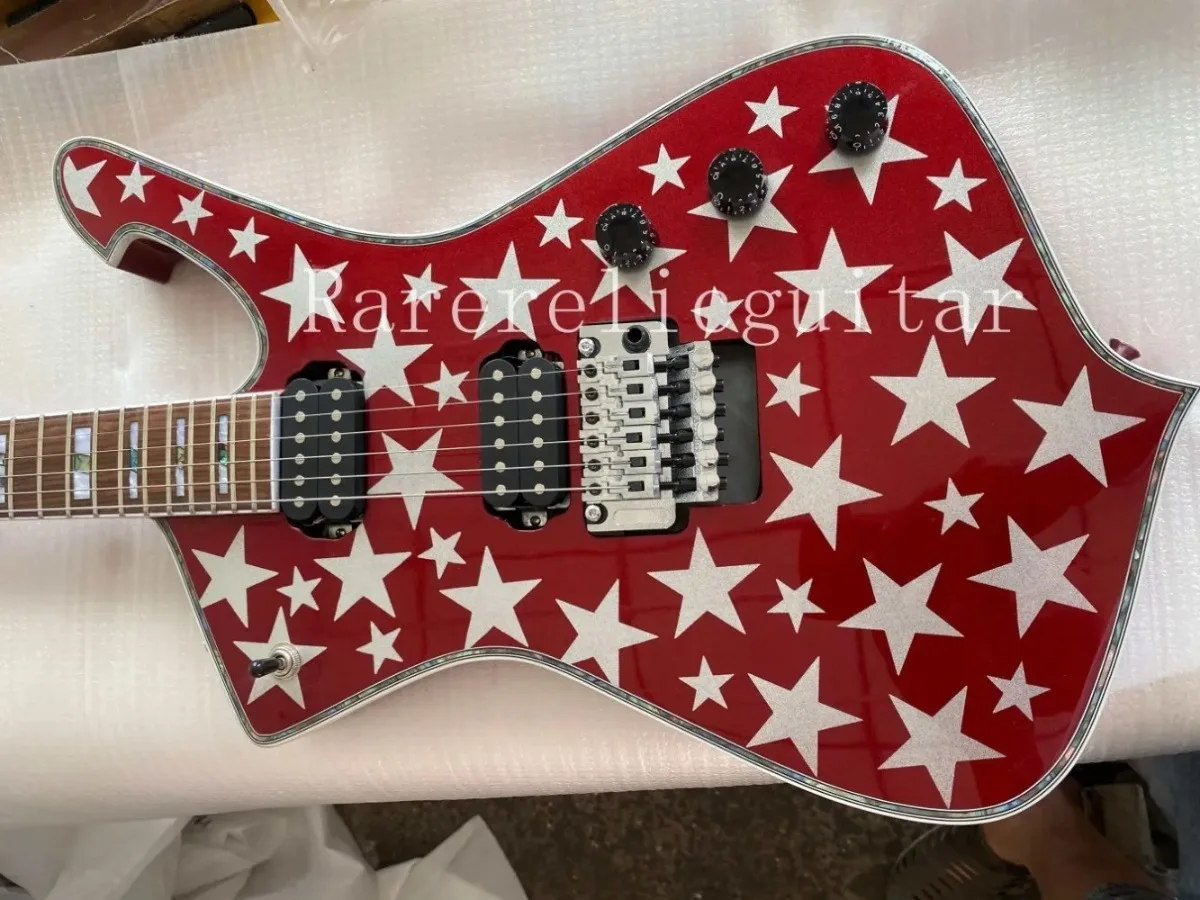 Электрогитара Custom Red Iceman, узор «Звезды», 6 струн, звукосниматели HH, крепление Floyd Rose
Электрогитара Custom Red Iceman, узор «Звезды», 6 струн, звукосниматели HH, крепление Floyd Rose