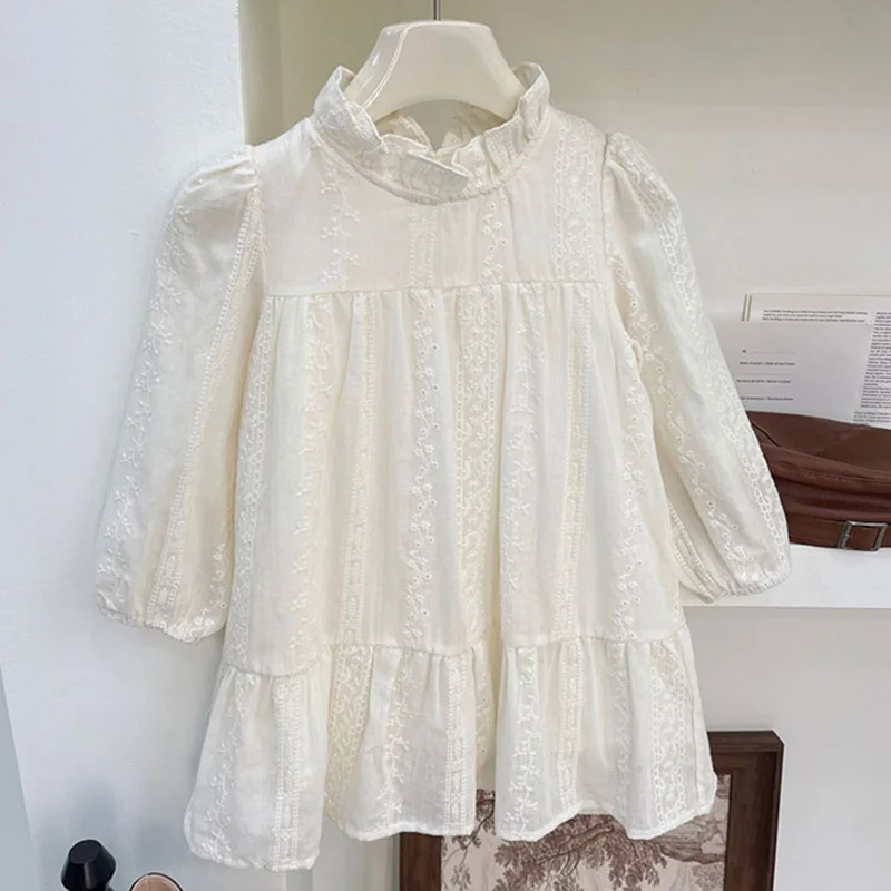 Girls Lace Princess Dress 2025 Spring Autumn Kids Sweet Grown New baby Long-sleeved Vestidos Children Embroidered Clothing
Girls Lace Princess Dress 2025 Spring Autumn Kids Sweet Grown New baby Long-sleeved Vestidos Children Embroidered Clothing