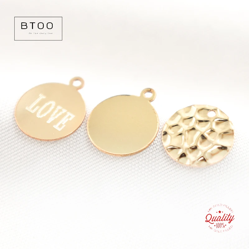 14K Gold Filled 10MM Round Disc with Hole Letter Hammer Gold Charm Jewelry for DIY Bracelet Necklace Making Jewelry Findings
14K Gold Filled 10MM Round Disc with Hole Letter Hammer Gold Charm Jewelry for DIY Bracelet Necklace Making Jewelry Findings